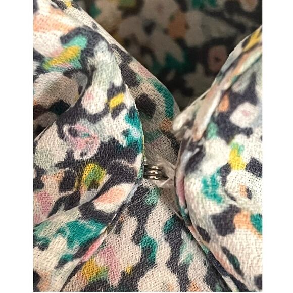 Lauren Conrad floral ruffle dress, size L EUC - Picture 9 of 12